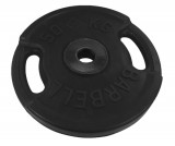 MB-PltBS-50 Диск обрезиненный, черный, евро-классик с ручками, 50 кг