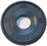 MB-PltBE-1,25 Диск обрезиненный, черный, евро-классик, 1,25 кг