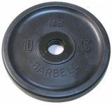 MB-PltBE-10 Диск обрезиненный, черный, евро-классик, 10 кг